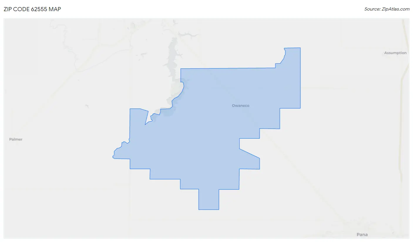 Zip Code 62555 Map