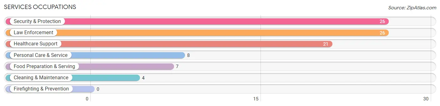 Services Occupations in Zip Code 62555