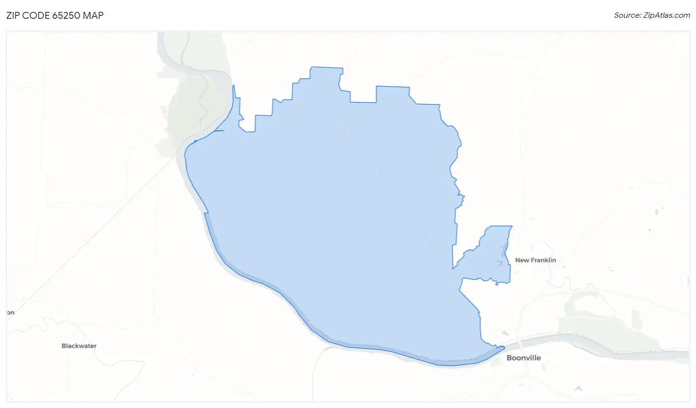 Zip Code 65250 Map