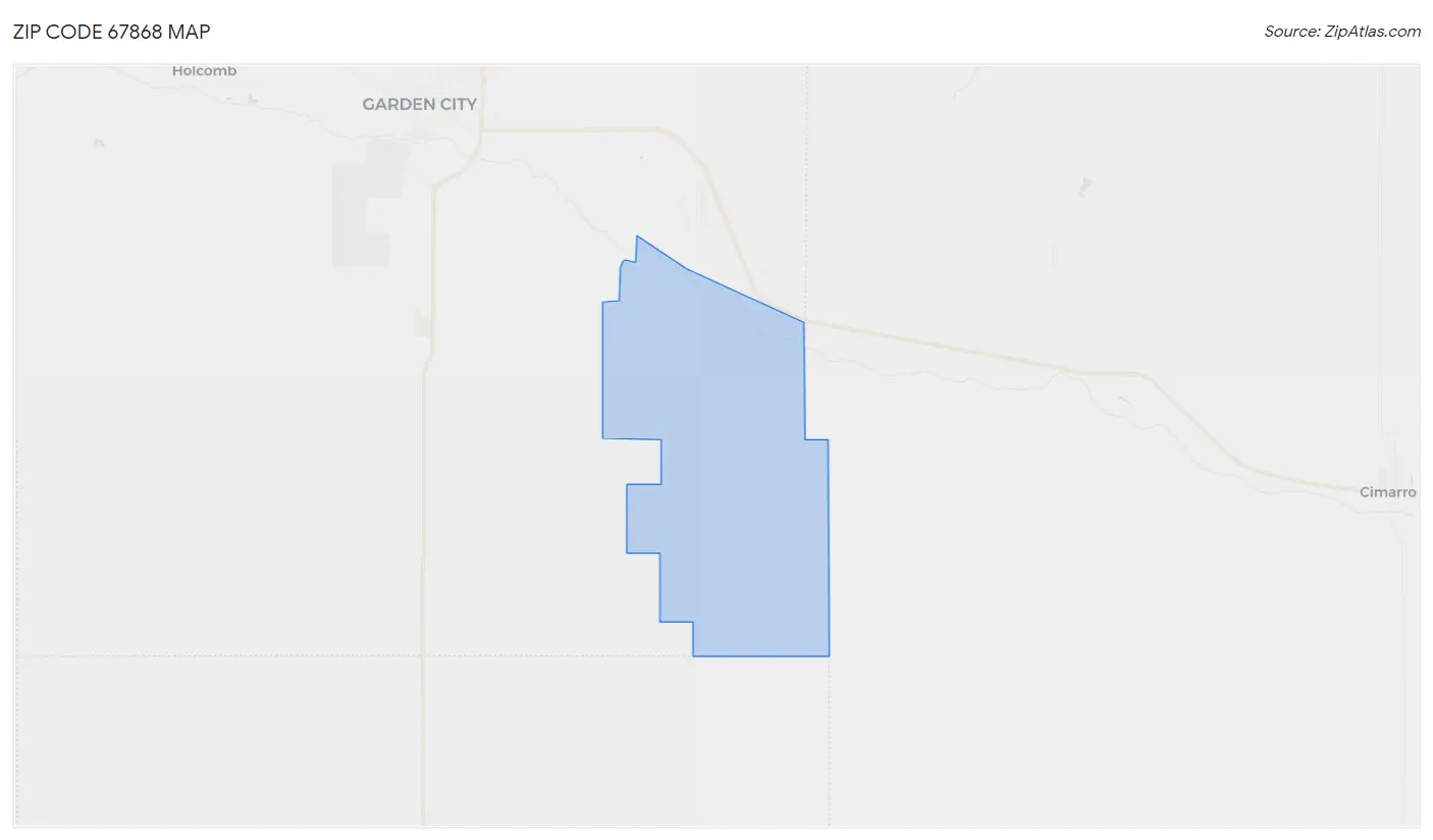 Zip Code 67868 Map