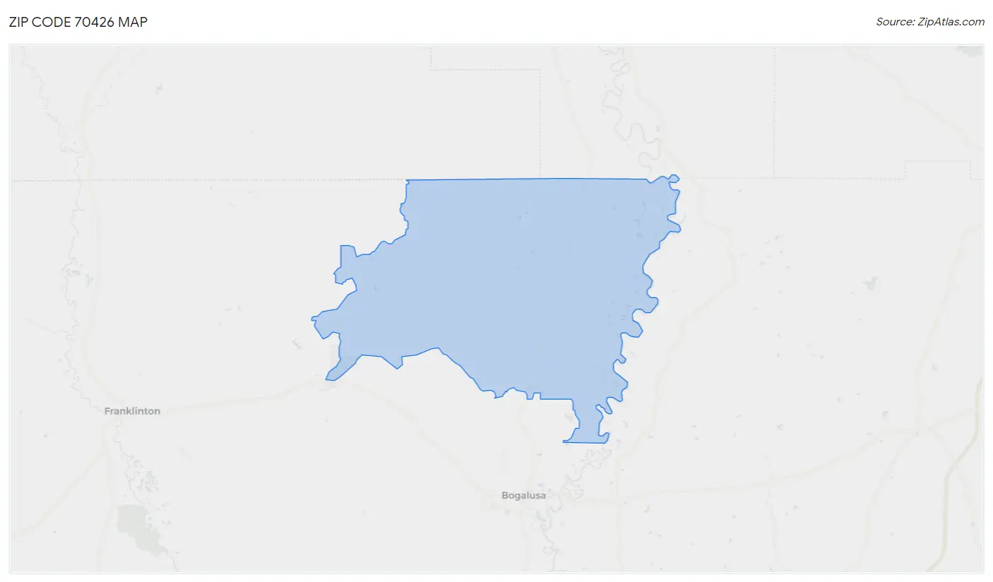 Zip Code 70426 Map