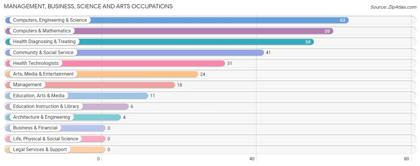 Management, Business, Science and Arts Occupations in Zip Code 70743