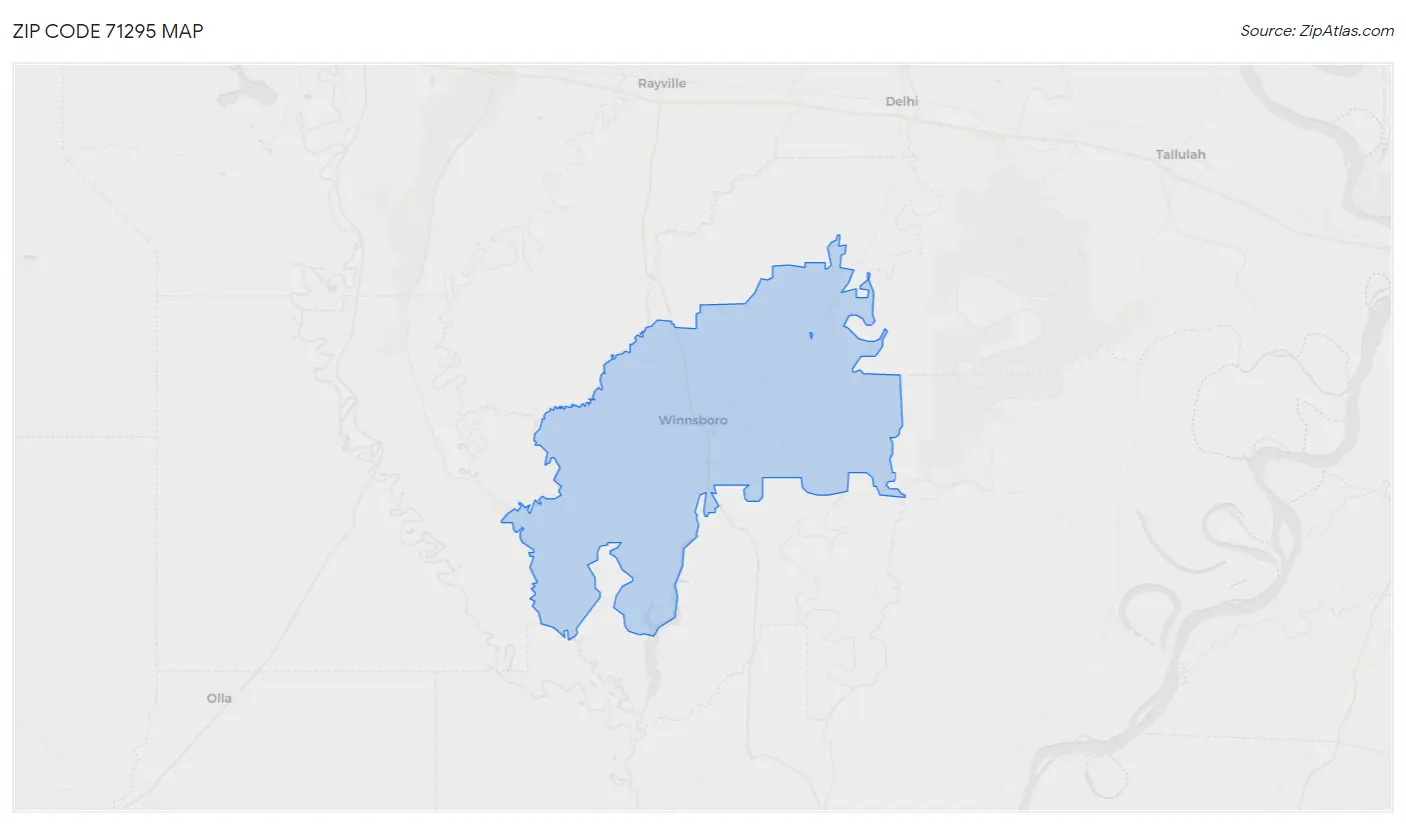 Zip Code 71295 Map