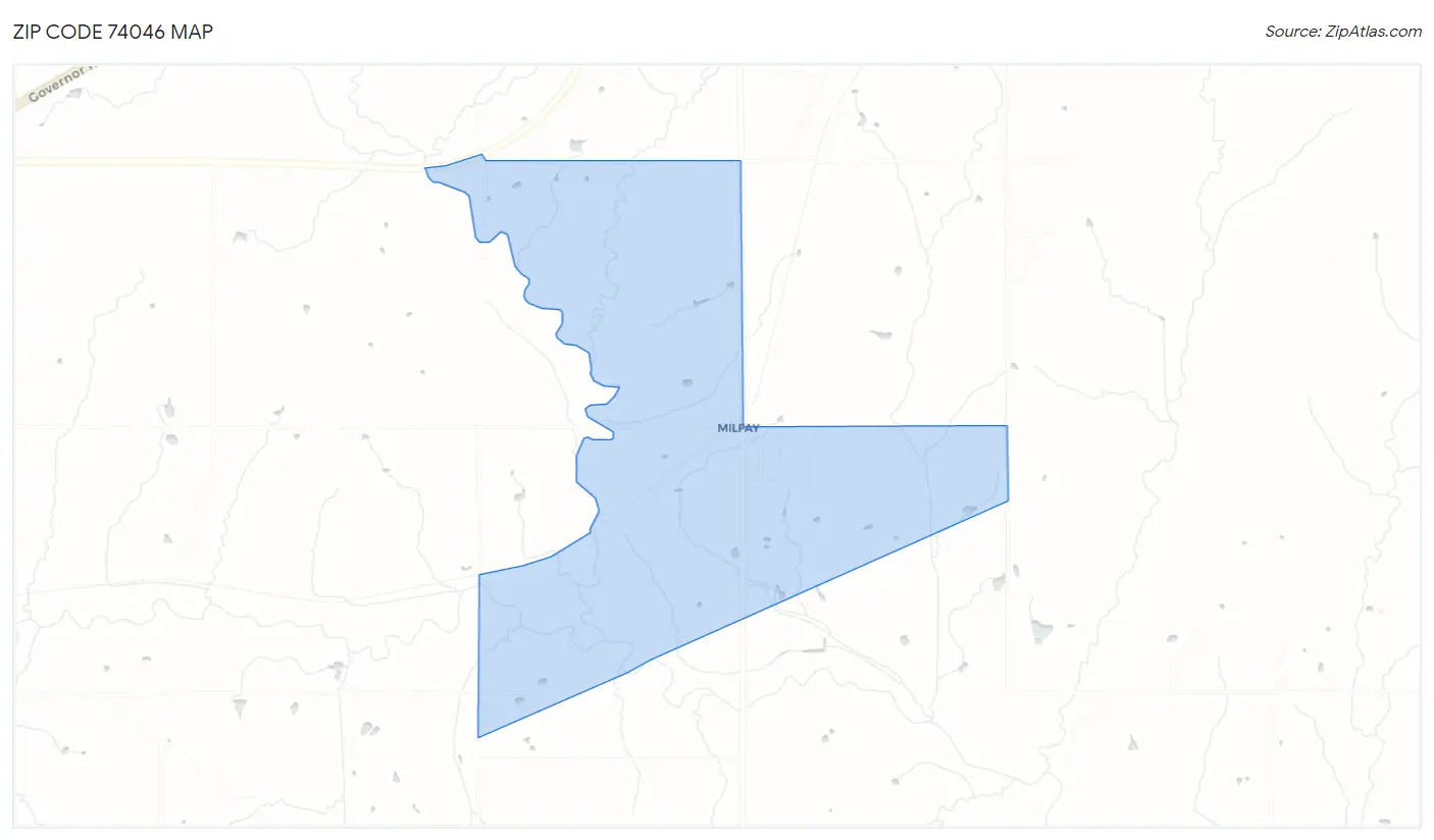 Zip Code 74046 Map