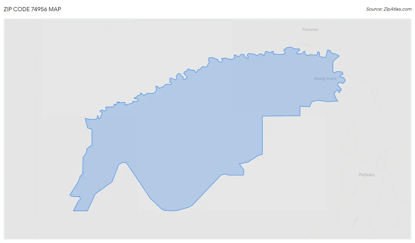 Zip Code 74956 Map