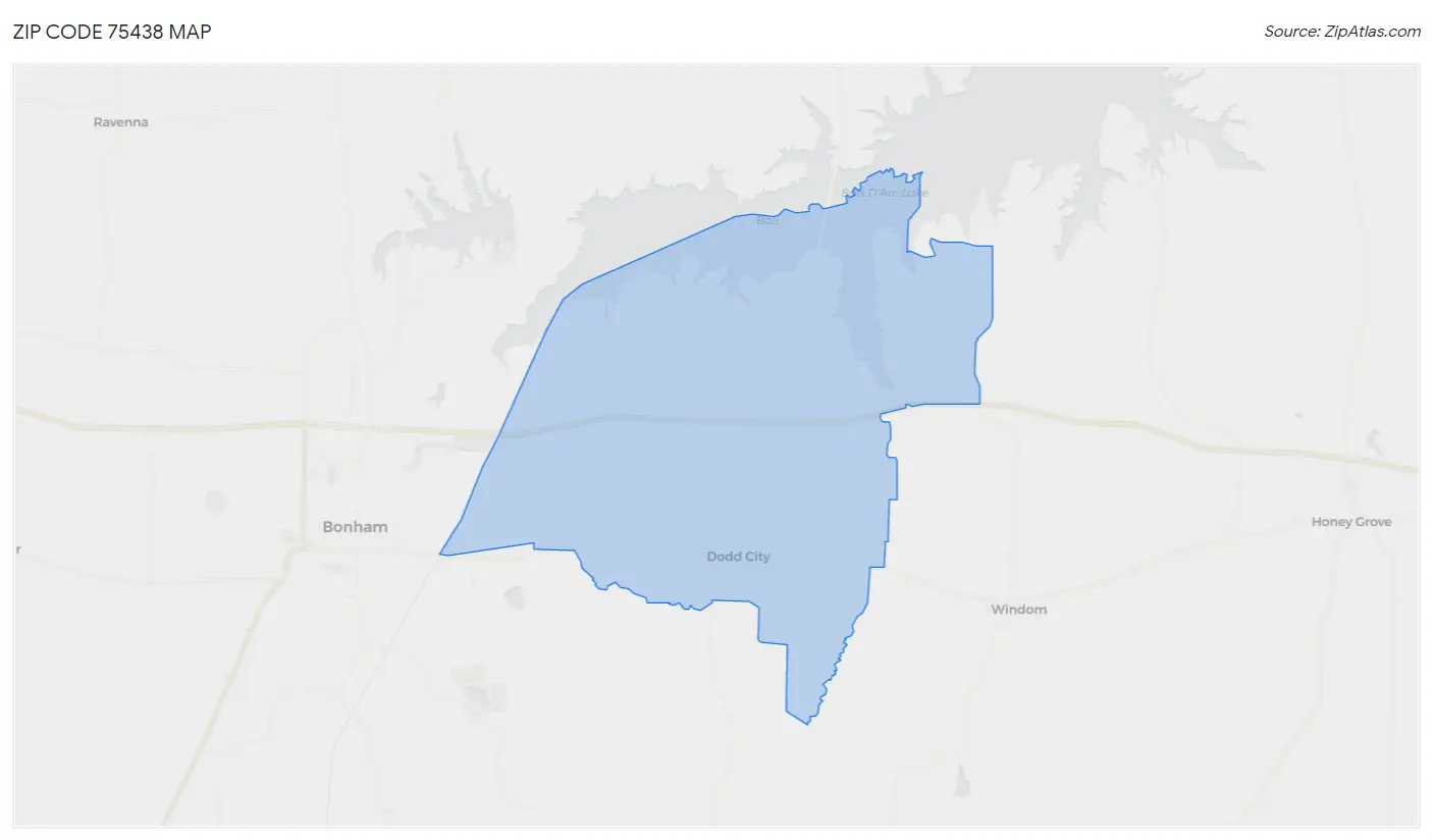 Zip Code 75438 Map