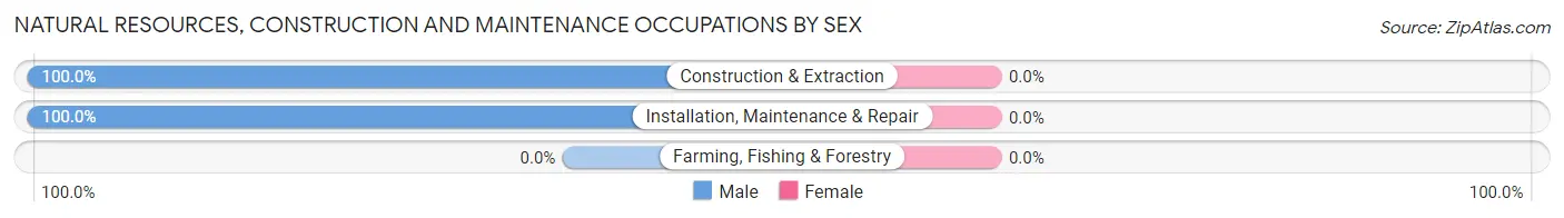 Natural Resources, Construction and Maintenance Occupations by Sex in Zip Code 75438