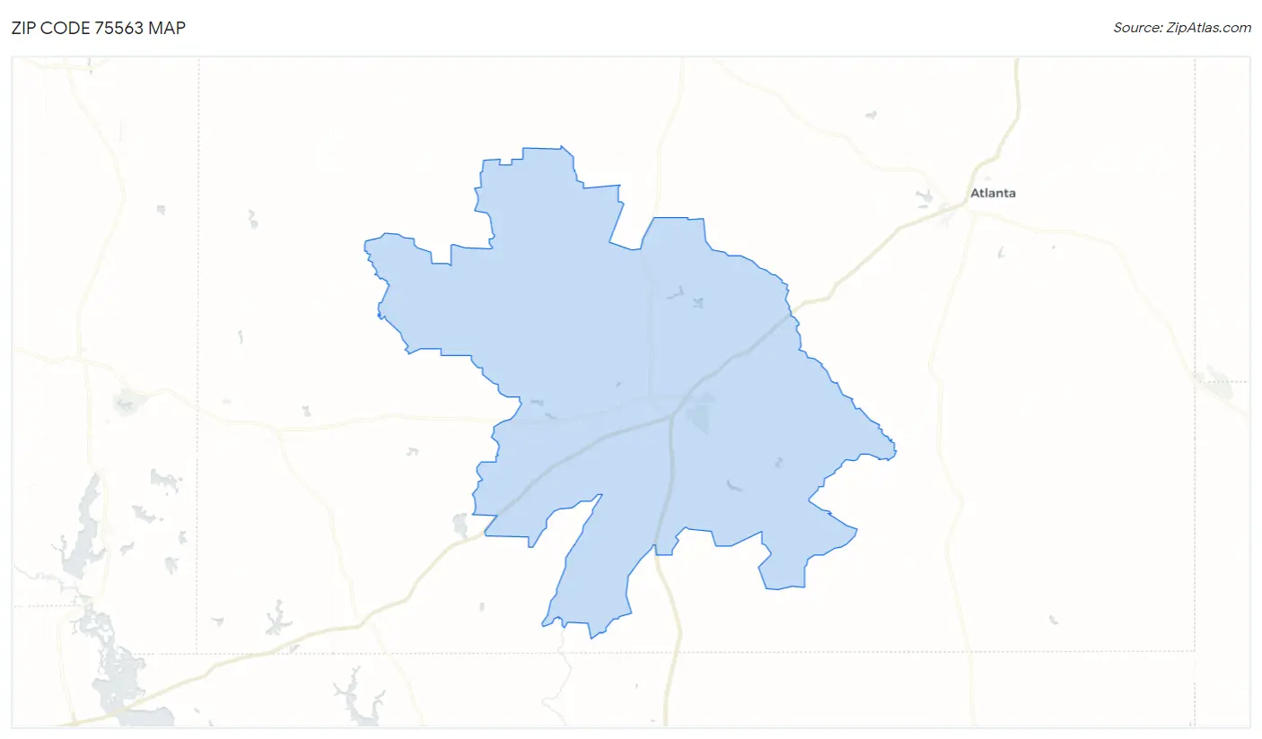 Zip Code 75563 Map