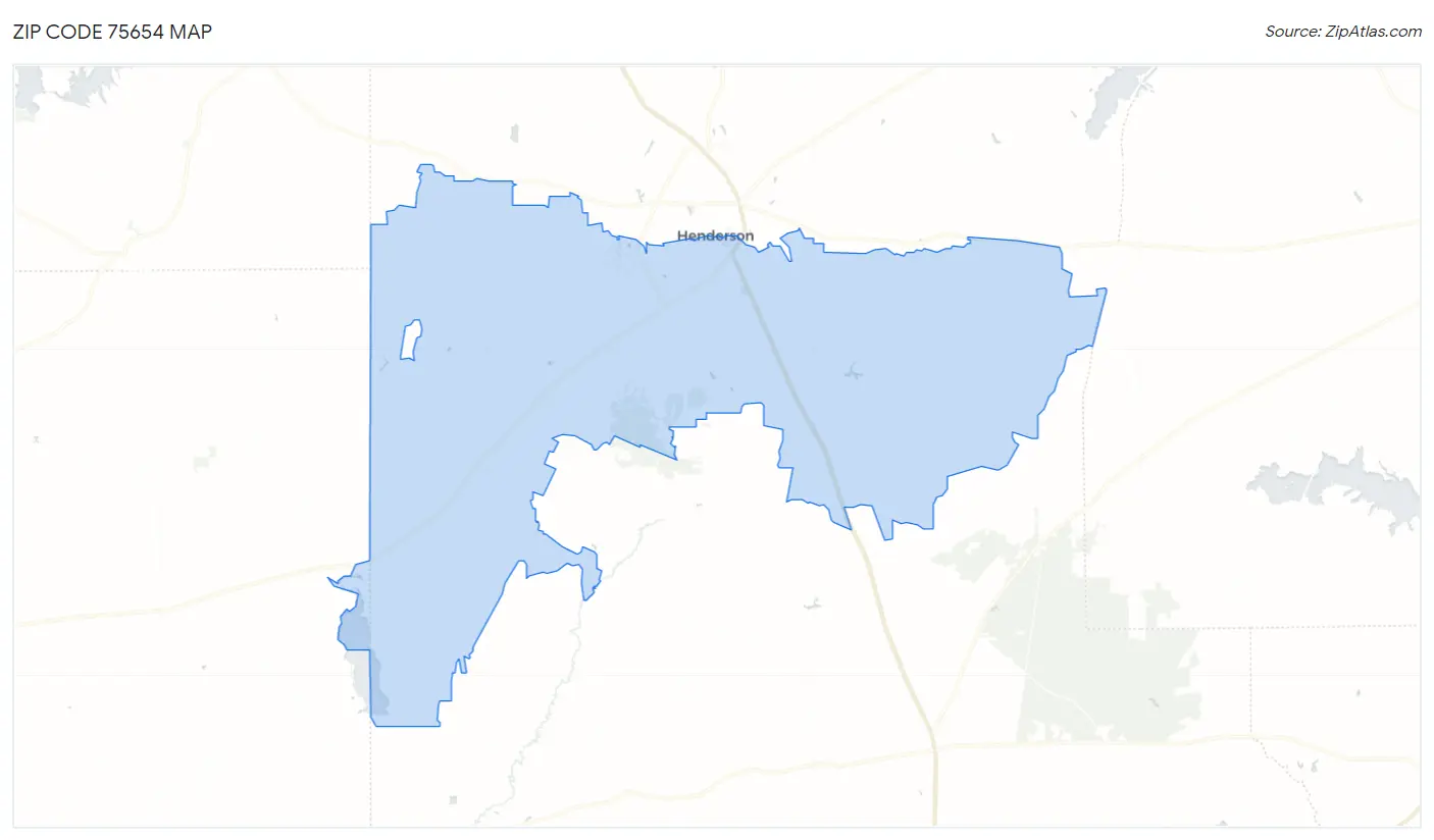 Zip Code 75654 Map