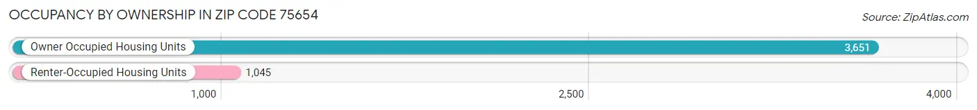 Occupancy by Ownership in Zip Code 75654