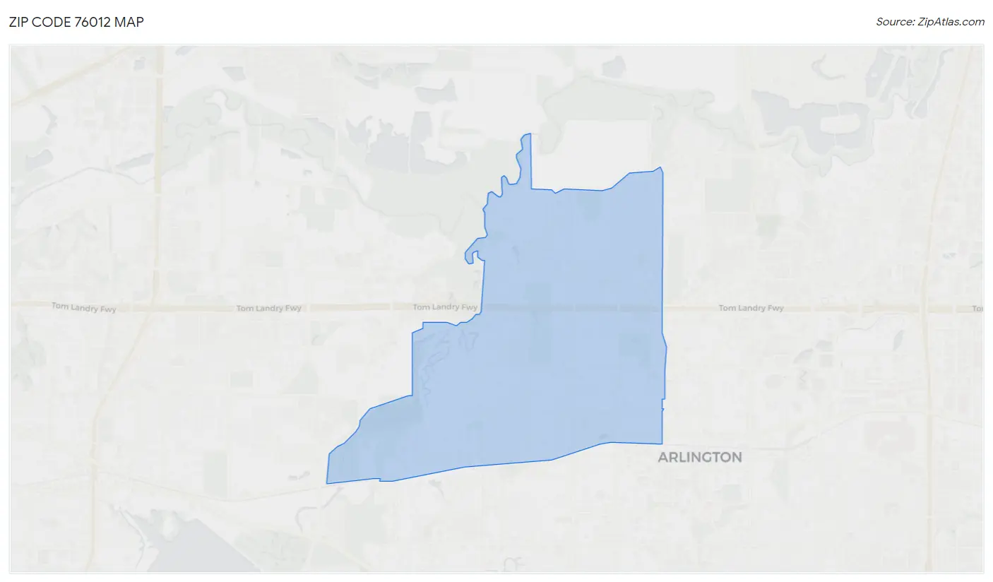 Zip Code 76012 Map