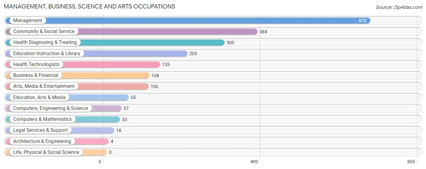 Management, Business, Science and Arts Occupations in Zip Code 76301