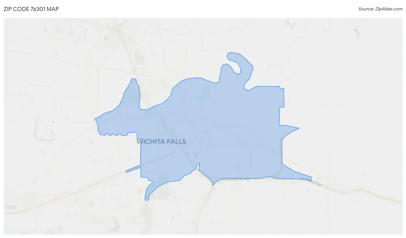 Zip Code 76301 Map