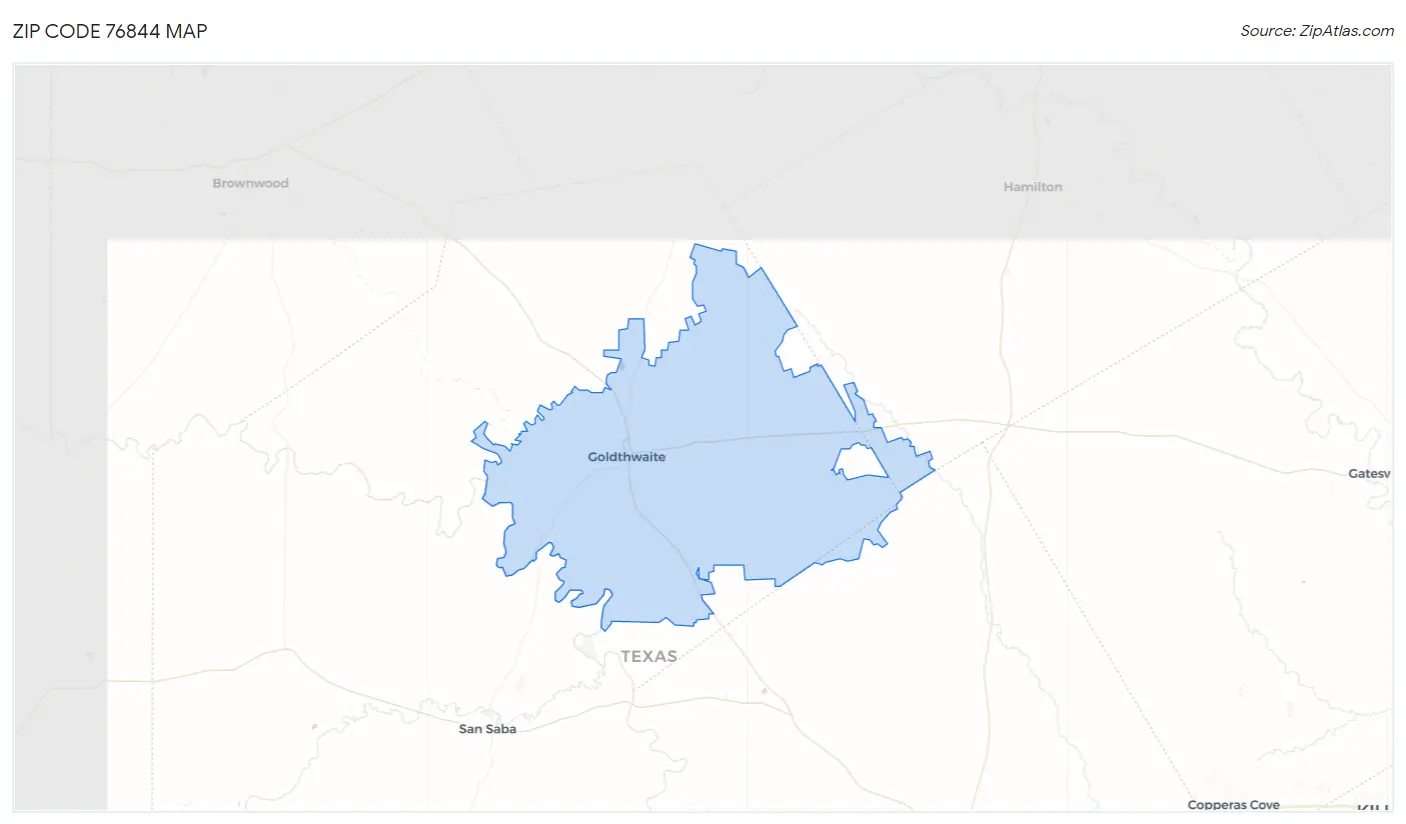 Zip Code 76844 Map