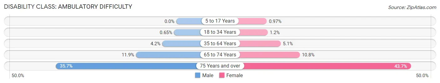 Disability in Zip Code 77083: <span>Ambulatory Difficulty</span>