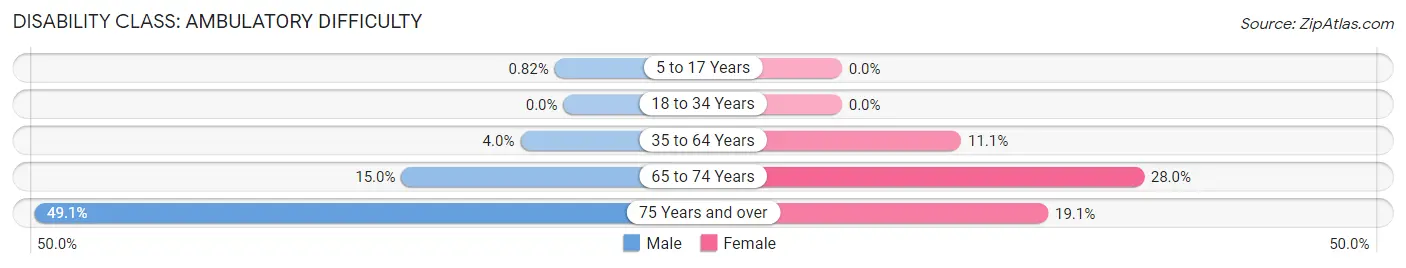 Disability in Zip Code 77565: <span>Ambulatory Difficulty</span>