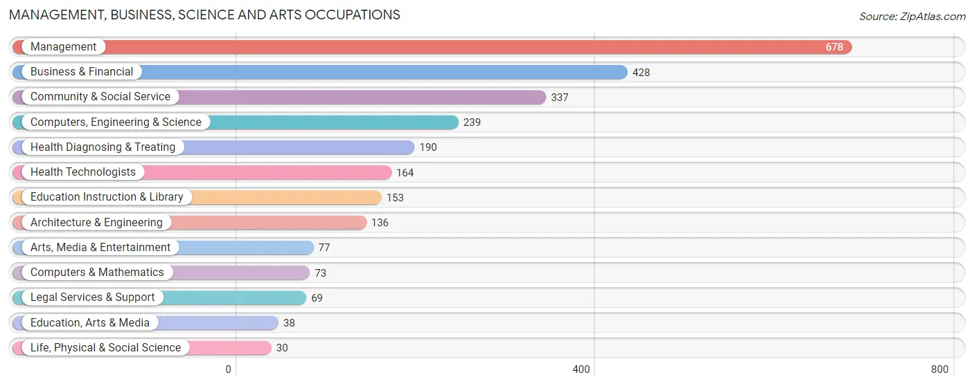 Management, Business, Science and Arts Occupations in Zip Code 77565