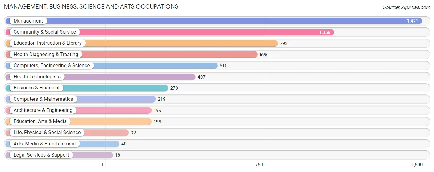 Management, Business, Science and Arts Occupations in Zip Code 77901