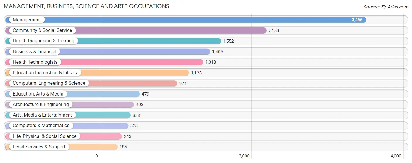 Management, Business, Science and Arts Occupations in Zip Code 78006