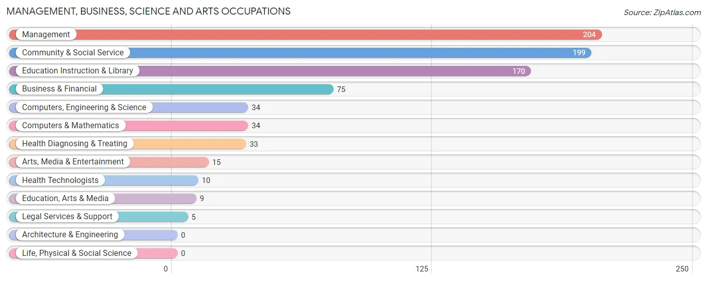 Management, Business, Science and Arts Occupations in Zip Code 78113