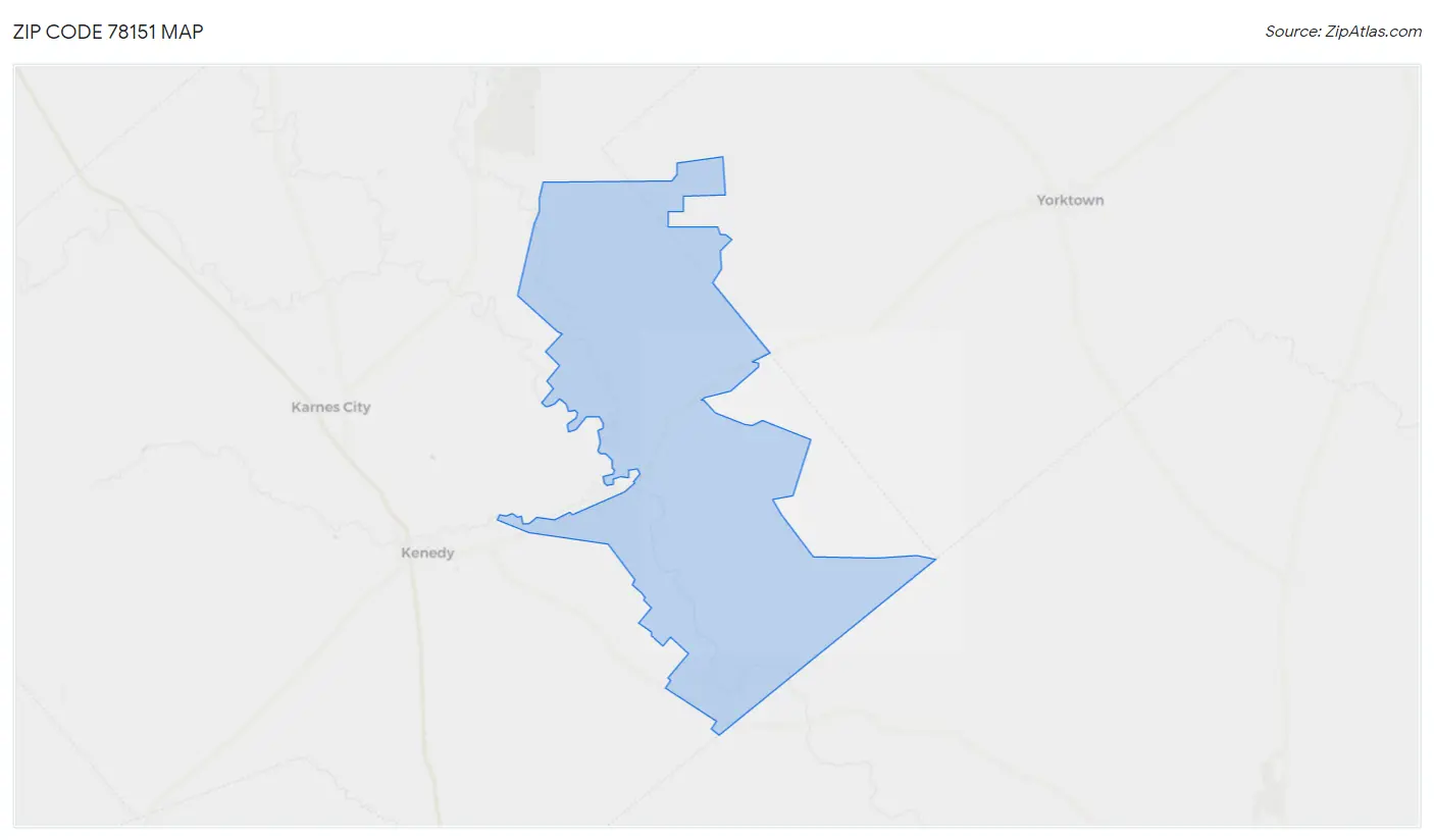 Zip Code 78151 Map