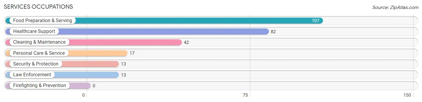 Services Occupations in Zip Code 78151