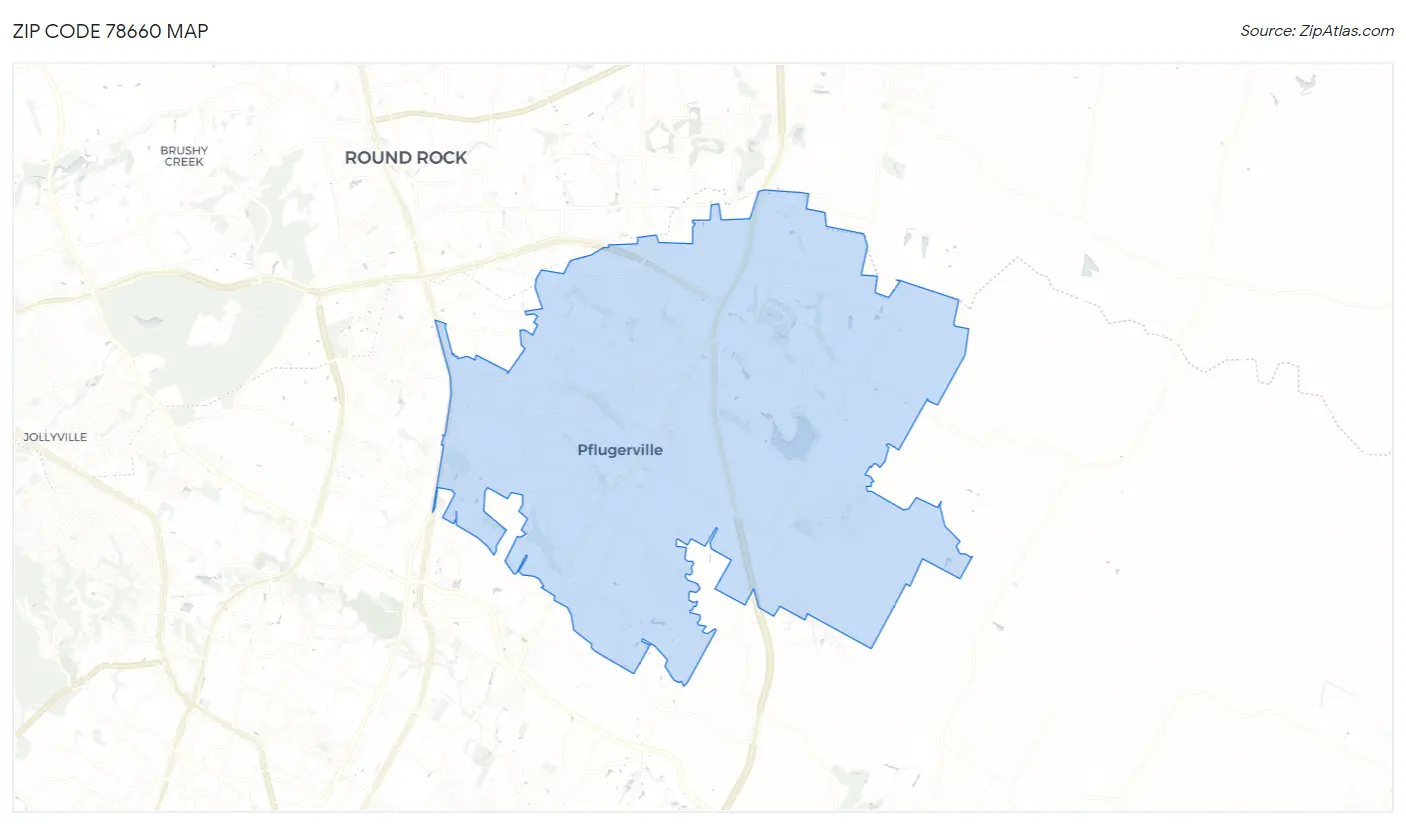 Zip Code 78660 Map