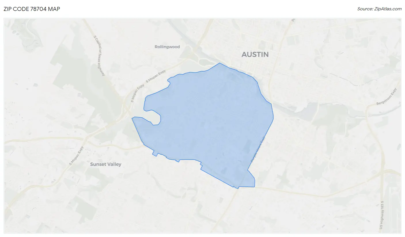 Zip Code 78704 Map