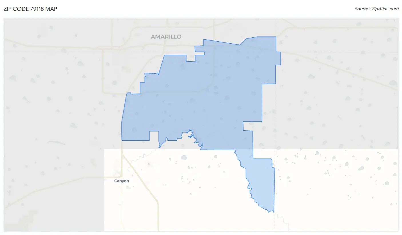 Zip Code 79118 Map