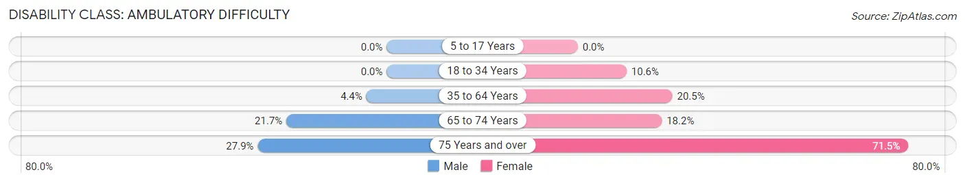 Disability in Zip Code 79359: <span>Ambulatory Difficulty</span>