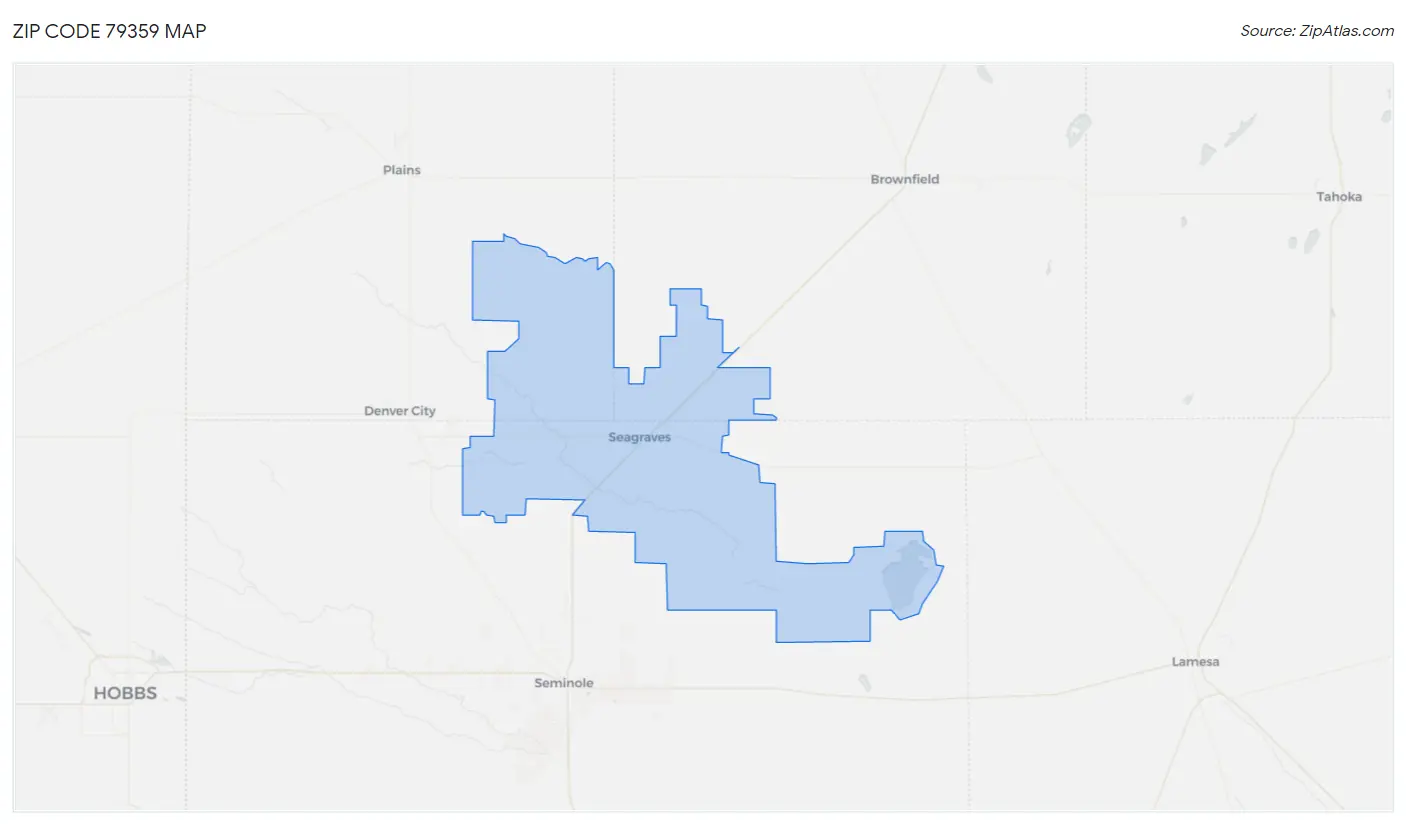 Zip Code 79359 Map