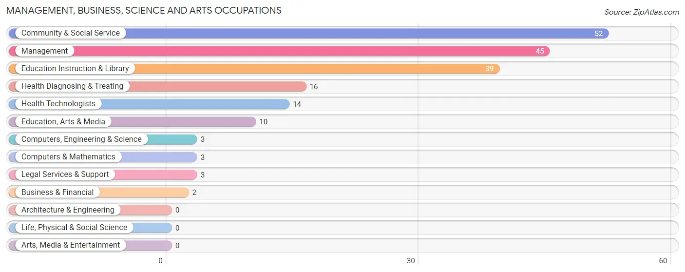 Management, Business, Science and Arts Occupations in Zip Code 82510