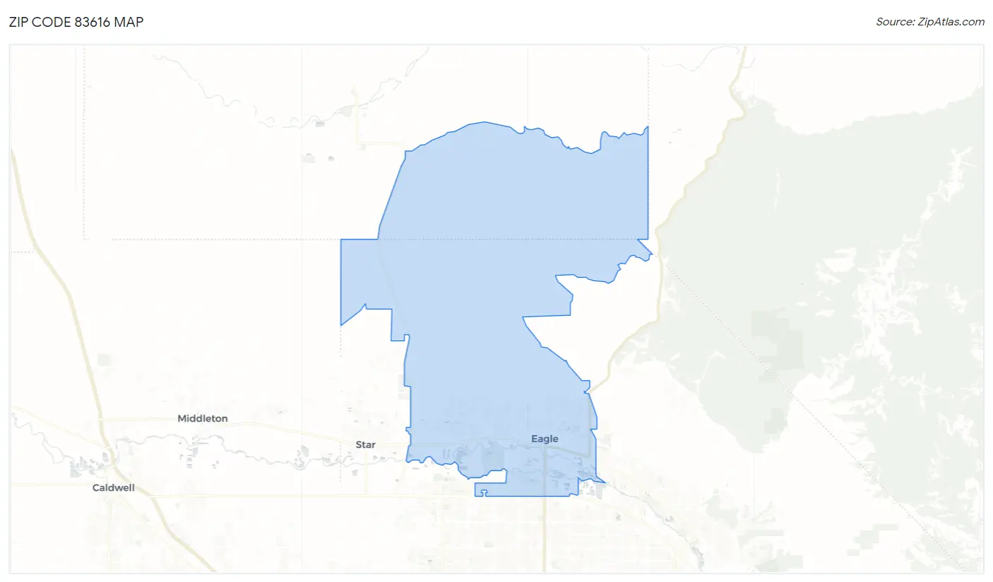 Zip Code 83616 Map