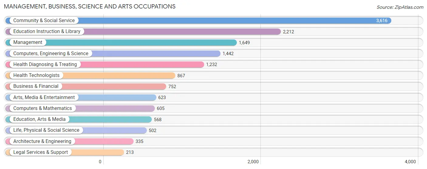 Management, Business, Science and Arts Occupations in Zip Code 86001