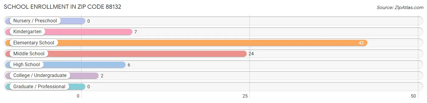 School Enrollment in Zip Code 88132