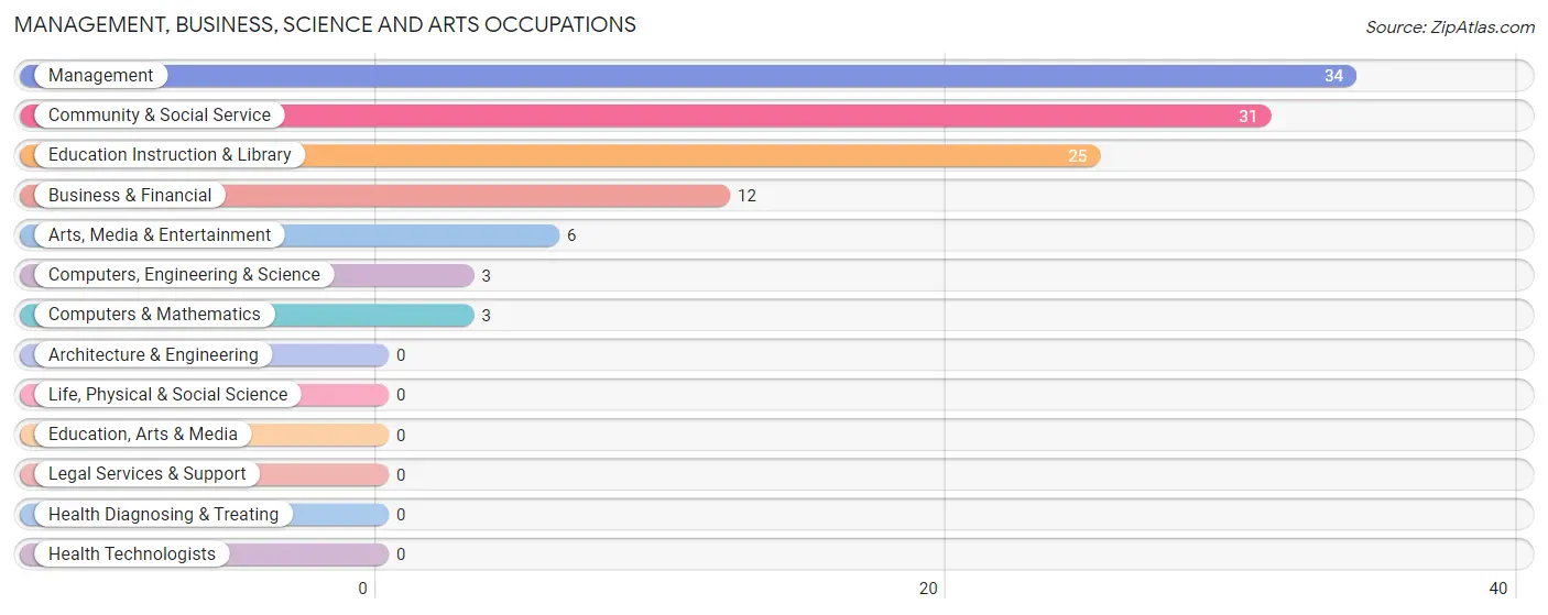 Management, Business, Science and Arts Occupations in Zip Code 89124