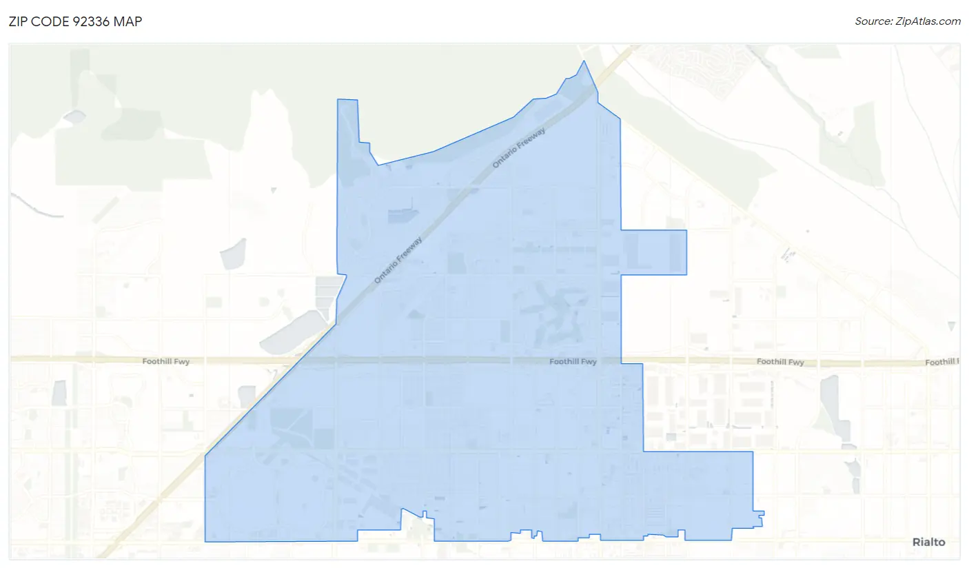 Zip Code 92336 Map