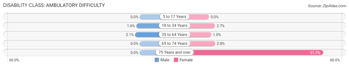 Disability in Zip Code 92602: <span>Ambulatory Difficulty</span>