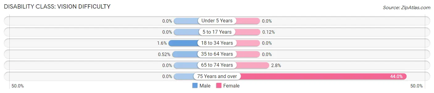 Disability in Zip Code 92602: <span>Vision Difficulty</span>