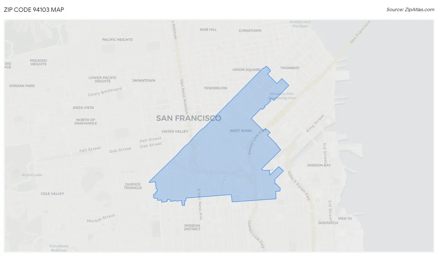 Zip Code 94103 Map