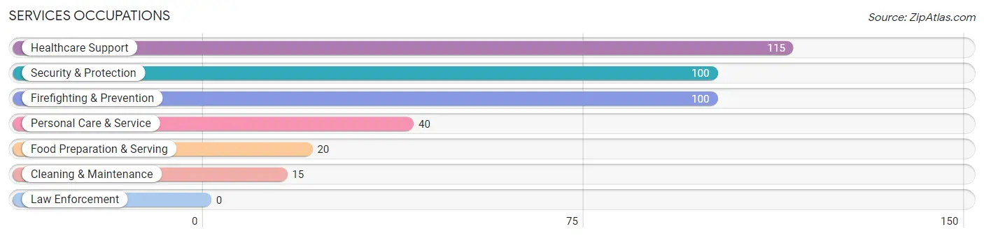 Services Occupations in Zip Code 96020