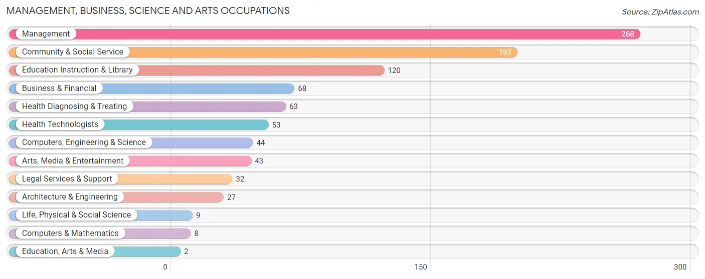 Management, Business, Science and Arts Occupations in Zip Code 96754