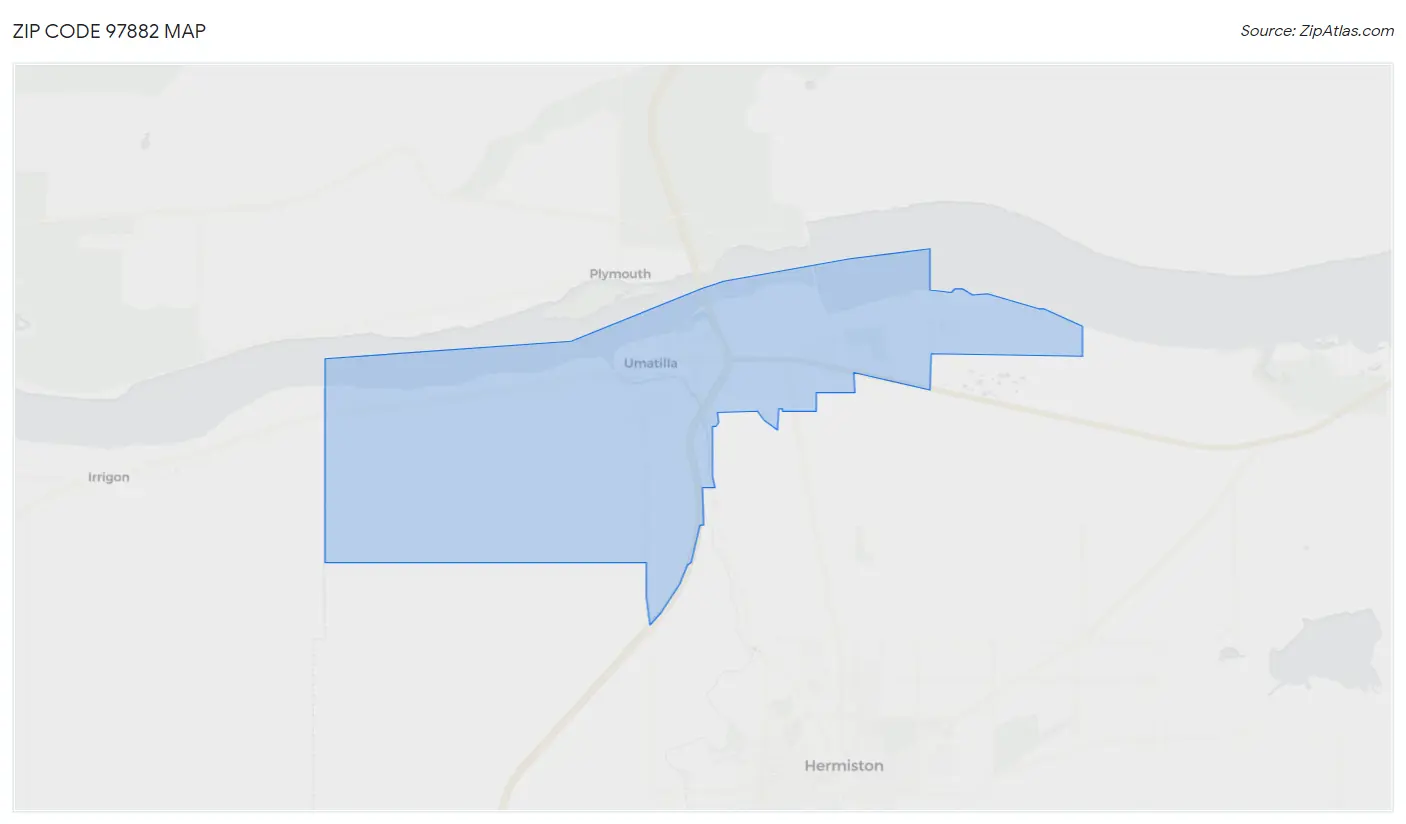 Zip Code 97882 Map