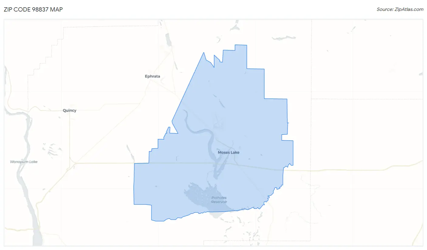 Zip Code 98837 Map