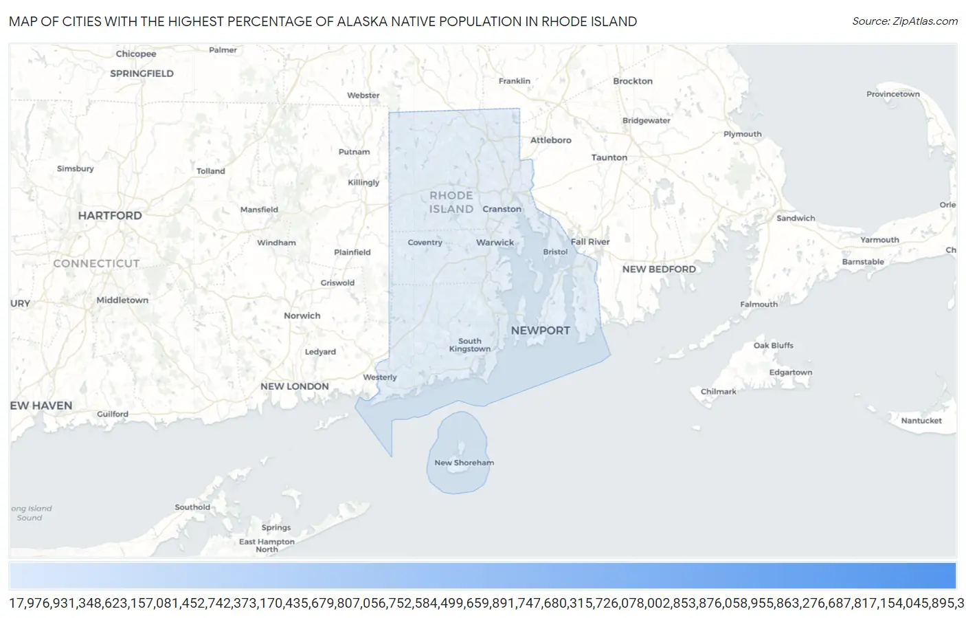 Cities with the Highest Percentage of Alaska Native Population in Rhode Island Map