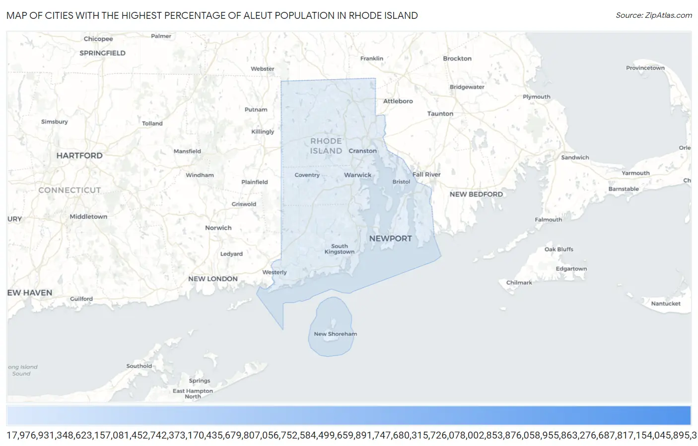 Cities with the Highest Percentage of Aleut Population in Rhode Island Map