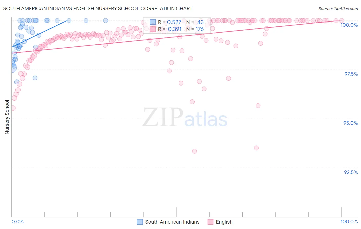 South American Indian vs English Nursery School