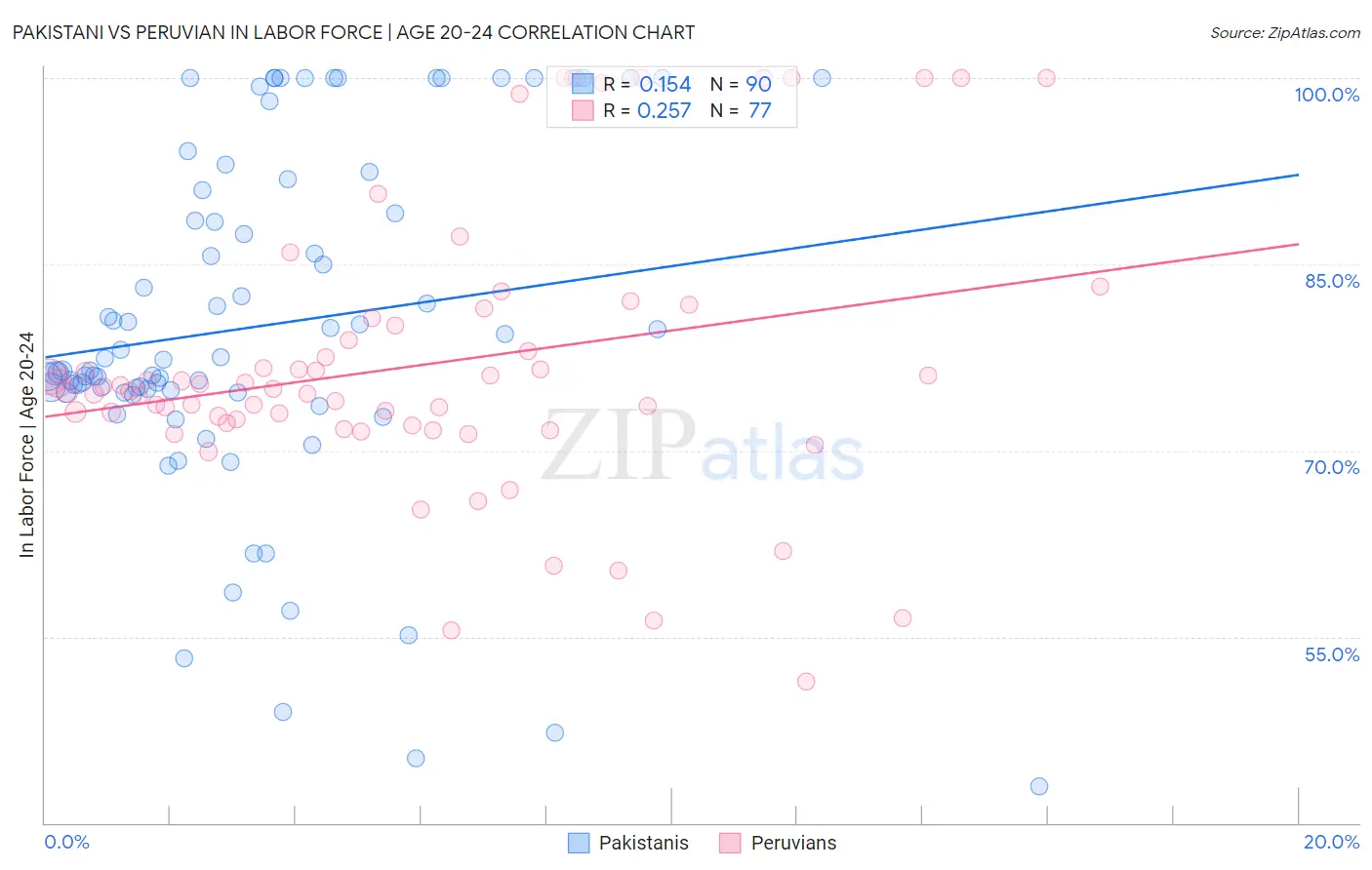 Pakistani vs Peruvian In Labor Force | Age 20-24