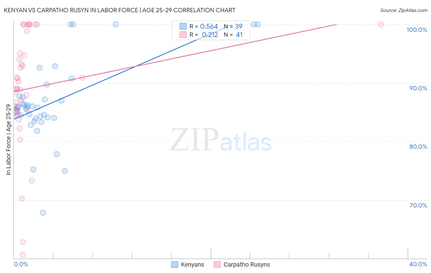 Kenyan vs Carpatho Rusyn In Labor Force | Age 25-29