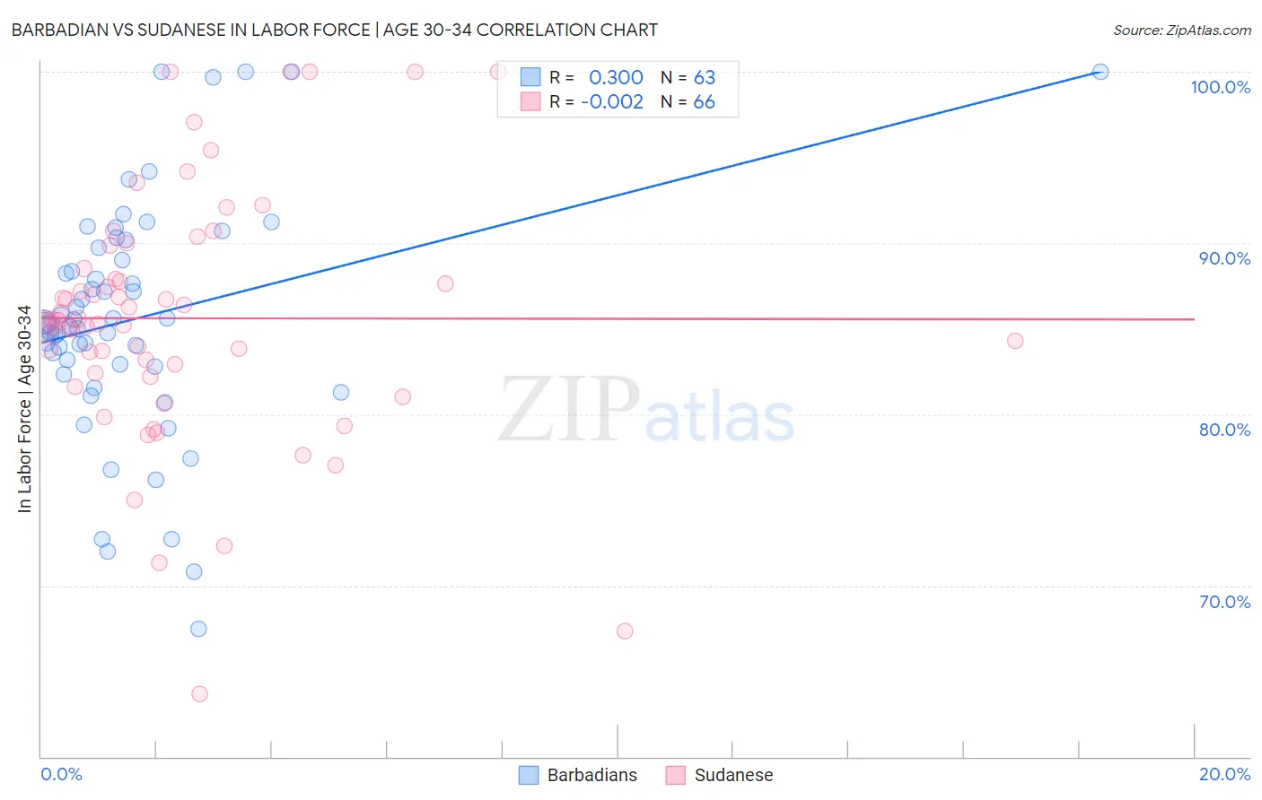 Barbadian vs Sudanese In Labor Force | Age 30-34